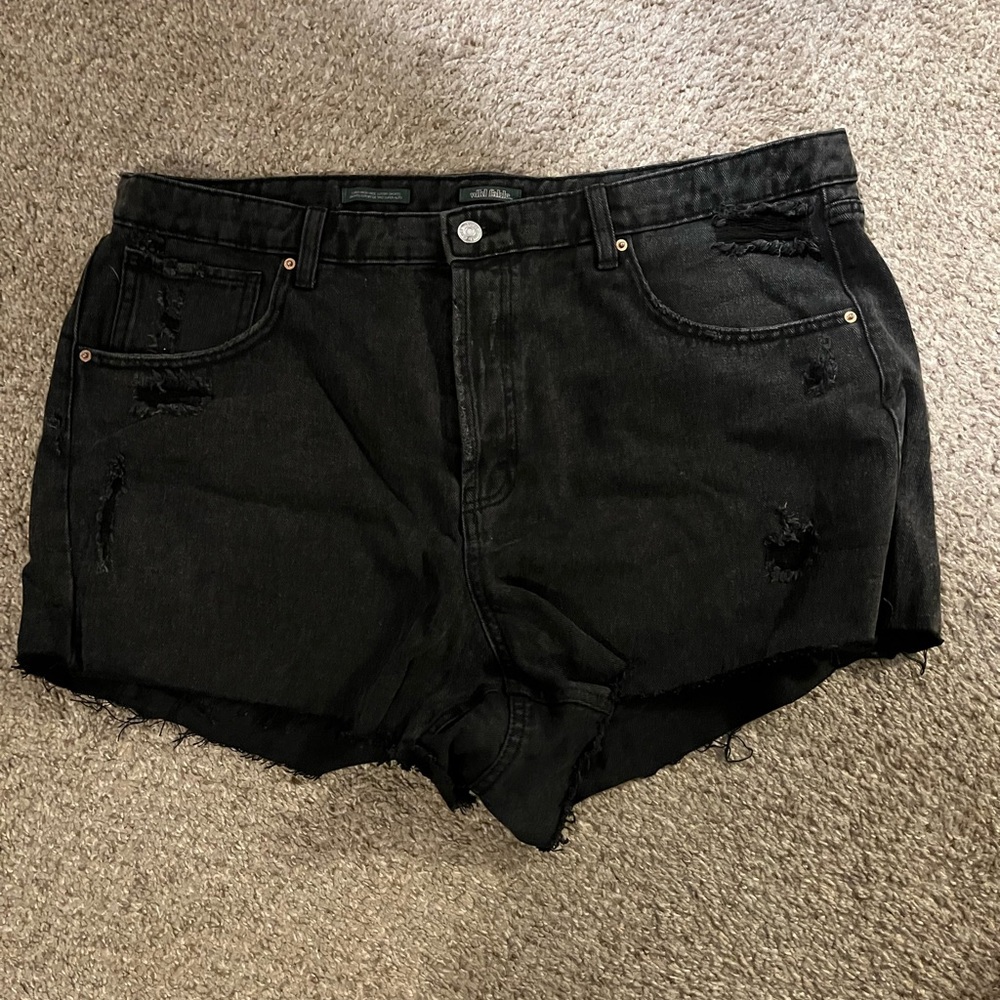 Wild Fable Black Distressed Jean Shorts